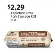 Aldi Appleton Farms Pork Sausage Roll 16 oz. offer