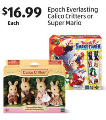 Aldi Epoch Everlasting Calico Critters or Super Mario offer