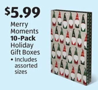 Aldi Merry Moments 10-Pack Holiday Gift Boxes offer