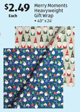 Aldi Merry Moments Heavyweight Gift Wrap offer