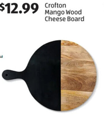 Aldi Crofton Mango Wood Cheese Board offer