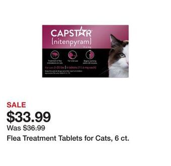 Tractor Supply Company Flea treatment tablets for cats, 6 ct. offer
