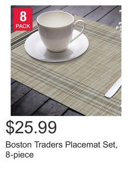 Costco Boston traders placemat set, 8-piece offer
