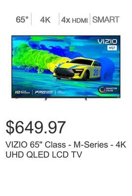 Costco Vizio 65" class - m-series - 4k uhd qled lcd tv offer