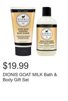 Costco Dionis goat milk bath & body gift set offer