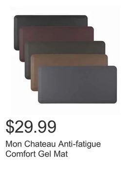 Costco Mon chateau anti-fatigue comfort gel mat offer