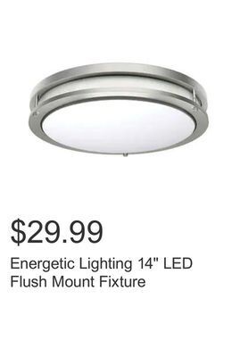 Costco Energetic lighting 14" led flush mount fixture offer
