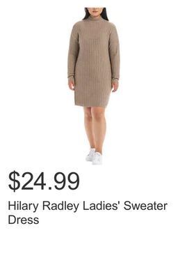 Costco Hilary radley ladies' sweater dress offer