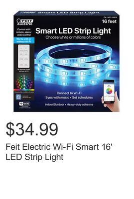 Costco Feit electric wi-fi smart 16' led strip light offer