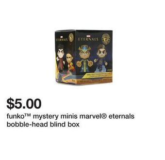 Five Below Funko™ mystery minis marvel® eternals bobble-head blind box offer
