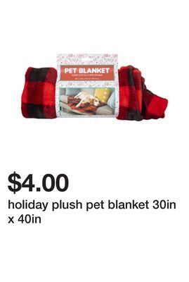 Five Below Holiday plush pet blanket 30in x 40in offer