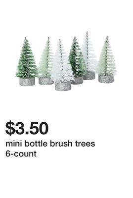 Five Below Mini bottle brush trees 6-count offer