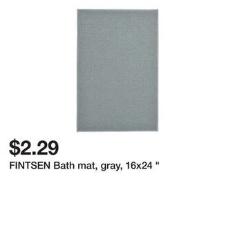 Ikea Fintsen bath mat, gray, 16x24 " offer