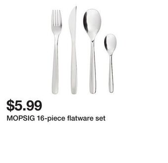 Ikea Mopsig 16-piece flatware set offer