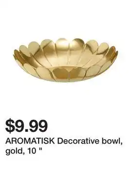 Ikea Aromatisk decorative bowl, gold, 10 " offer