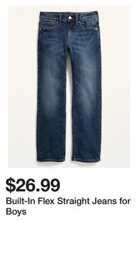 Old Navy Built-in flex straight jeans for boys offer