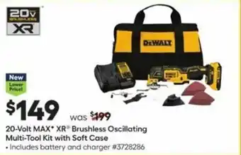Lowe's 20-Volt Max XR Brushless Oscillating Multi-Tool Kit with Soft Case offer
