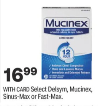 CVS Delsym, Mucinex, Sinus-Max or Fast-Max offer