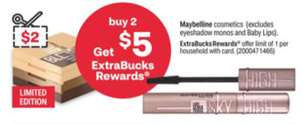 CVS Maybelline cosmetics offer