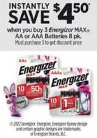 Dollar General Energizer Max AA or AAA Batteries 8 pk. offer