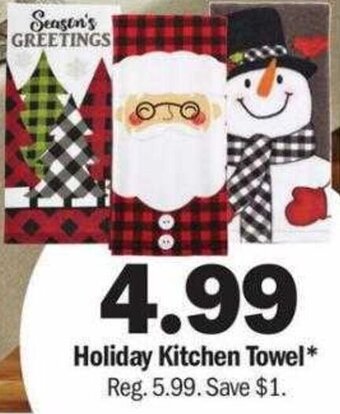 Meijer Holiday Kitchen Towel offer
