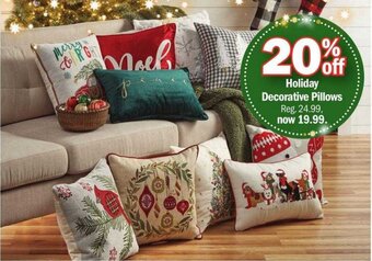Meijer Holiday Decorative Pillows offer