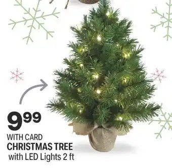 Christmas tree with led lights 2 ft