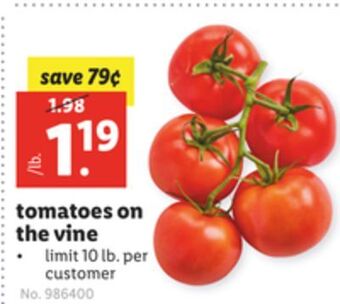 Lidl Tomatoes on the vine offer