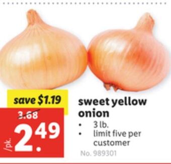 Lidl Sweet yellow onion offer