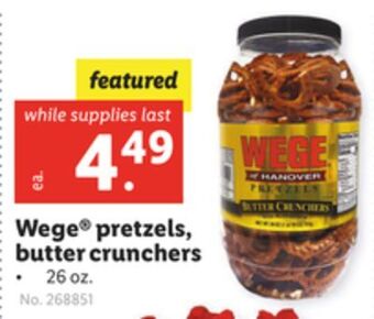 Lidl Wege® pretzels, butter crunchers offer