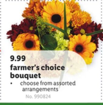Lidl Farmer's choice bouquet offer
