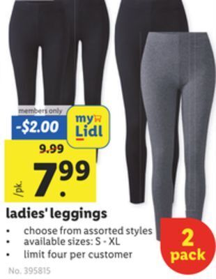 Lidl Ladies' leggings offer