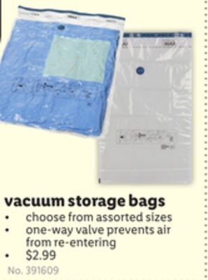 Lidl Vacuum storage bags offer
