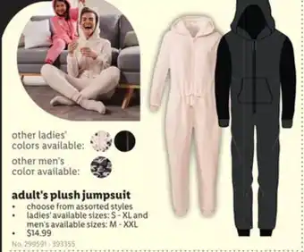 Lidl Adult's plush jumpsuit offer