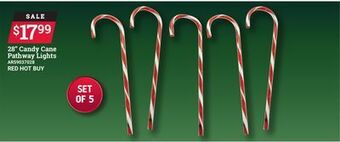 Ace Hardware 28" candy cane pathway lights offer