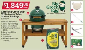 Ace Hardware Large big green egg® with acacia table starter package offer