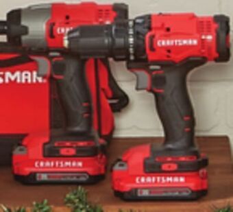 Ace Hardware Craftsman® v20 lithium-ion drill/driver combo kit, 104 pc. or 243 pc. mechanic's tool set offer