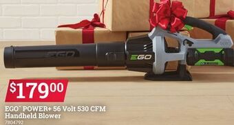 Ace Hardware Ego™ power + 56 volt 530 cfm handheld blower offer