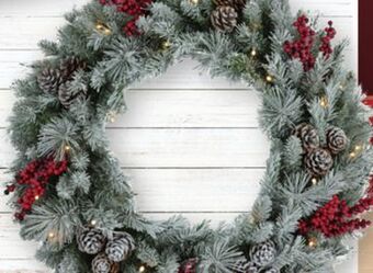 Ace Hardware Pre-lit led decorated 30" wreath offer