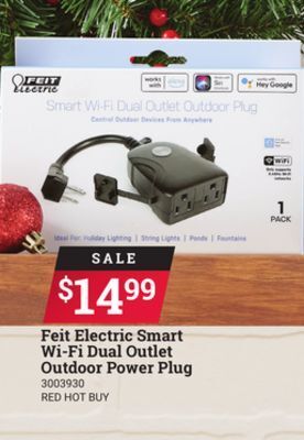 Ace Hardware Feit electric smart wi-fi dual outlet outdoor power plug offer