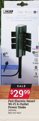 Ace Hardware Feit electric smart wi-fi 6-outlet power stake offer