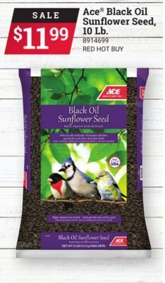 Ace Hardware Ace® black oil sunflower seed, 10 lb. offer
