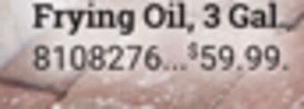 Ace Hardware Frying oil, 3 gal. offer