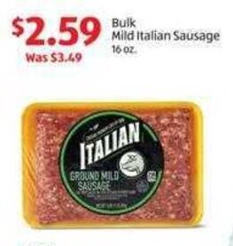 Aldi Bulk Mild Italian Sausage 16 oz. offer