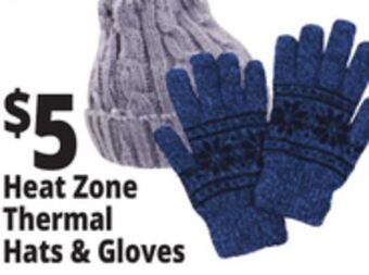 Ocean State Job Lot Heat zone thermal hats & gloves offer