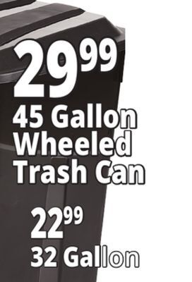 Ocean State Job Lot 45 gallon wheeled trash can offer