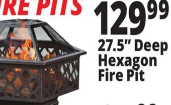 Ocean State Job Lot 27.5" deep hexagon fire pit offer