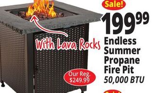 Ocean State Job Lot Endless summer propane fire pit offer