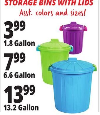 Ocean State Job Lot Storage bins with lids offer