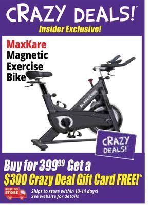 Ocean State Job Lot Maxkare magnetic exercise bike offer